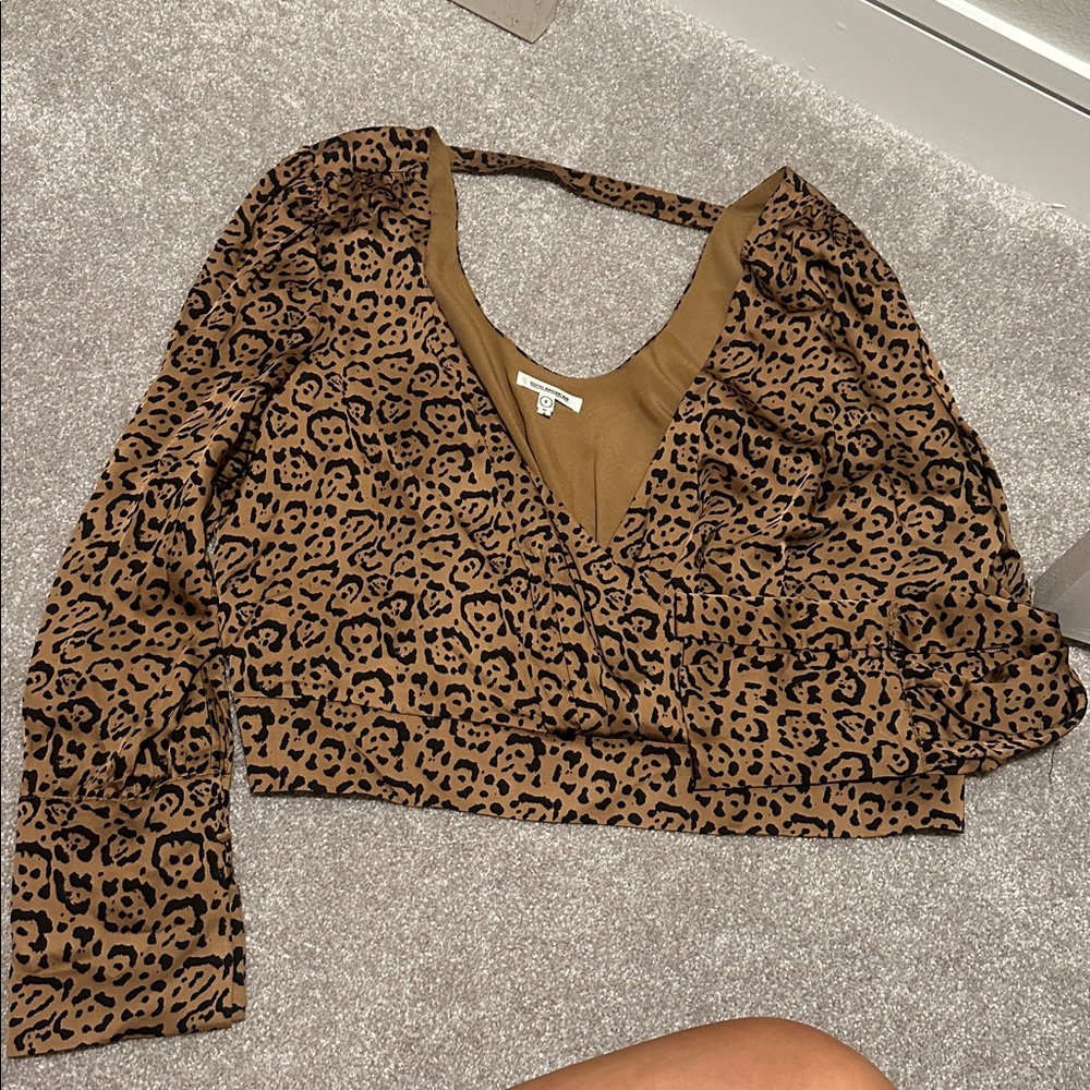 Good American Animal Print Blouse